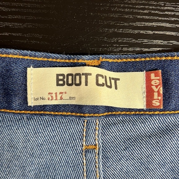 Levis 517 Jeans Mens 36x32 Blue Denim Bootcut Fit Dark Stone Wash Red Tab Cotton - Picture 6 of 14